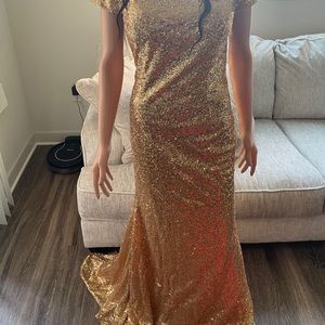 Gold Sequin Gown